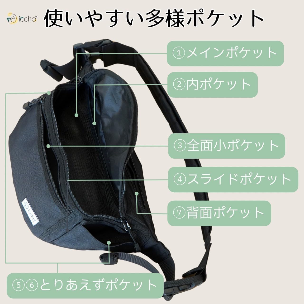 Amazon.co.jp: DDiccho【保育士が作った】Hug育バッグ ショルダー
